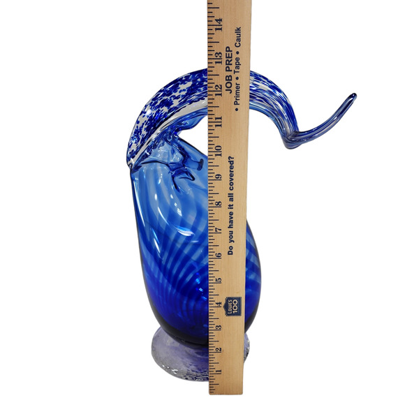 Blown Glass Ram Bighorn Sheep Wild Mountain Goat Ibex Blue 12"‎ Art Figurine VTG - Picture 11 of 16